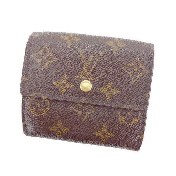 Louis Vuitton Vieux Wallet Monnaie Porte Trifold Canvas Carte Brown - Picture 1 of 4